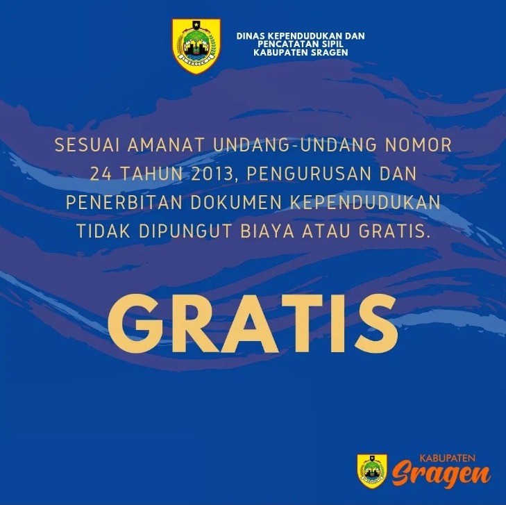 Semua Pelayanan di Dukcapil GRATIS